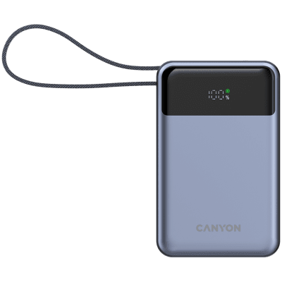 PowerBank Canyon OnPower 600, 65 W, 20000 mAh, Тъмносив - CNS-CPB600DG gallery image 1