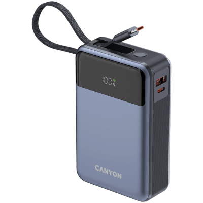 PowerBank Canyon OnPower 600, 65 W, 20000 mAh, Тъмносив - CNS-CPB600DG gallery image 6