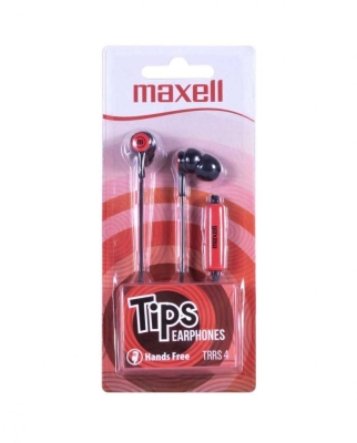 Слушалки Maxell IN-TIPS, Черни/Червени - ML-AH-IN-TIPS-RED gallery image 2