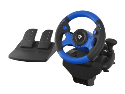Комплект волан с педали Genesis Driving Wheel Seaborg 350, Син - NGK-1566 gallery image 1