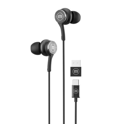 Слушалки с микрофон Maxell, Черни - 2176