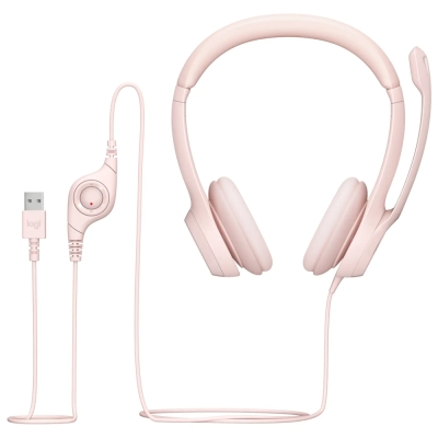 Слушалки Logitech H390, Розови - 981-001281 gallery image 2