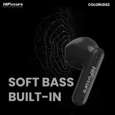 Безжични слушалки HiFuture ColorBuds2, Черни - 6972576181091 gallery image 3