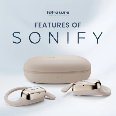 Безжични слушалки HiFuture Sonify, Златисти - 6972576182074 gallery image 2