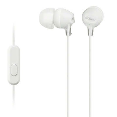 Слушалки Sony MDR-EX15AP, Бели - MDREX15APW.CE7