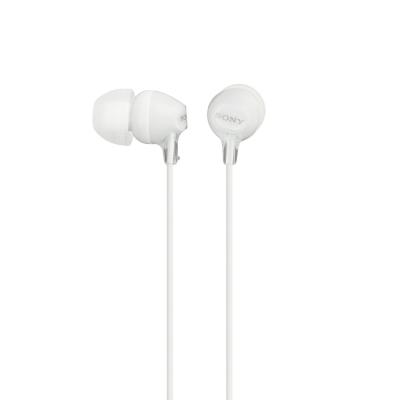 Слушалки Sony MDR-EX15LP, Бели - MDREX15LPW.AE