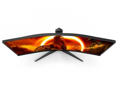 Монитор AOC CU34G2XP/BK, 34", UWQHD (3440 x 1440), VA, 180 Hz, 1 ms, Черен/Червен - CU34G2XP/BK gallery image 4