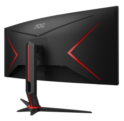 Монитор AOC CU34G2XP/BK, 34", UWQHD (3440 x 1440), VA, 180 Hz, 1 ms, Черен/Червен - CU34G2XP/BK gallery image 7