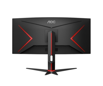 Монитор AOC CU34G2XP/BK, 34", UWQHD (3440 x 1440), VA, 180 Hz, 1 ms, Черен/Червен - CU34G2XP/BK gallery image 8