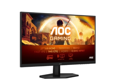 Монитор AOC 27G42E, 27", Full HD (1920 x 1080), Fast IPS, 180 Hz, 0.5 ms, Черен - 27G42E gallery image 3