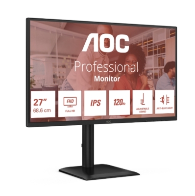 Монитор AOC 27E4U, 27", Full HD (1920x1080) IPS, 120Hz, 4ms, Черен - 27E4U gallery image 18