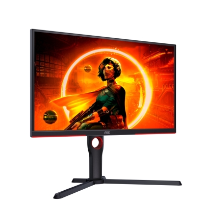 Монитор AOC 25G3ZM/BK, 24.5", Full HD (1920x1080) VA, 240Hz, 0.5ms, Черен/Червен - 25G3ZM/BK gallery image 3