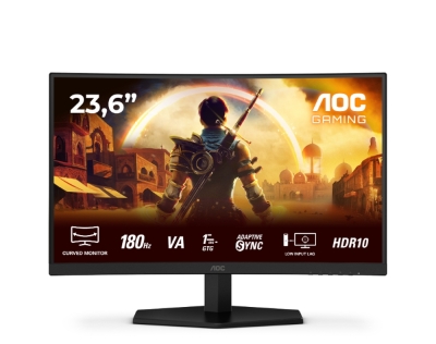 Монитор AOC C24G42E, 23.6", Full HD (1920 x 1080), VA, 180 Hz, 0.5 ms, Черен - C24G42E