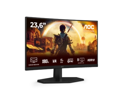 Монитор AOC C24G42E, 23.6", Full HD (1920 x 1080), VA, 180 Hz, 0.5 ms, Черен - C24G42E gallery image 11