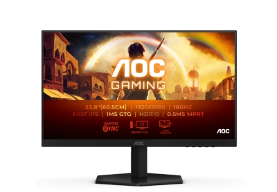 Монитор AOC 24G42E, 23.8", Full HD (1920 x 1080), Fast IPS, 180 Hz, 0.5 ms, Черен - 24G42E