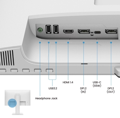 Монитор BenQ GW2486TC, 24", Full HD (1920x1080) IPS, 100Hz, 5ms, Бял - 9H.LMLLB.QBE gallery image 7