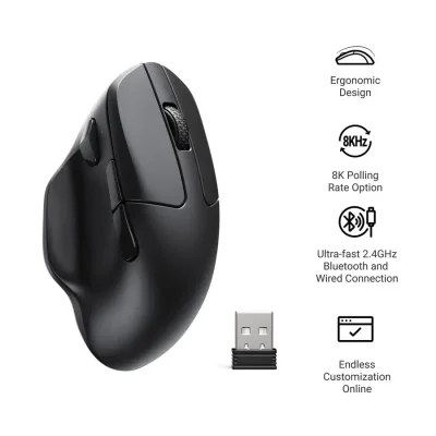 Безжична геймърска мишка Keychron M7-A23, Черна gallery image 2