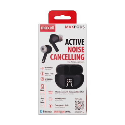Безжични слушалки Maxell MAXPODS, Черни - ML-AH-TWS-MAXPODS gallery image 3