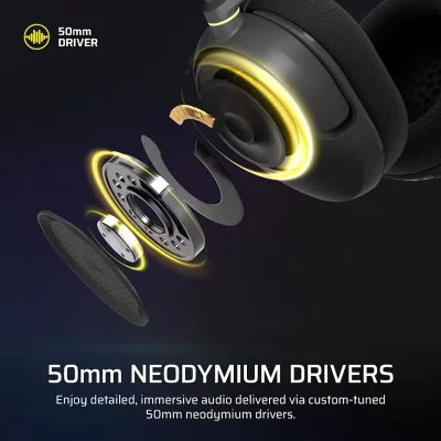 Безжични геймърски слушалки Corsair HS35 v3, Carbon - CA-9011401-WW gallery image 4