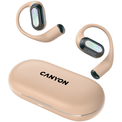 Безжични слушалки Canyon OnFlow 12 OWS, Бежови - CNS-TWS12BE