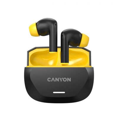 Безжични слушалки Canyon HEXAGON 7 TWS, Черни/Жълти - CNS-TWS7BY gallery image 4