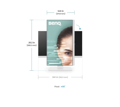 Монитор BenQ GW2786TC, 27", Full HD (1920x1080) IPS, 100Hz, 5ms, Бял - 9H.LMNLB.QBE gallery image 6