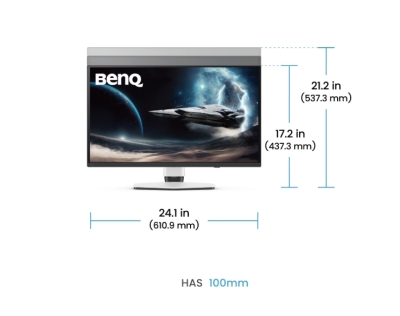 Монитор BenQ MOBIUZ EX271UZ, 27", 4K UHD (3840x2160) QD-OLED, 240Hz, 0.03ms, Бял - 9H.LP2LA.TBE gallery image 7