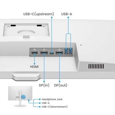 Монитор BenQ GW3290QT, 32", QHD (2560x1440) IPS, 75Hz, 5ms, Бяла - 9H.LLHLA.TBE gallery image 7