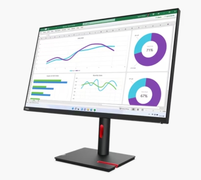 Монитор Lenovo ThinkVision T32h-30, 31.5", QHD (2560x1440) IPS, 60Hz, 4ms, Черен - 63D3GAT1EU gallery image 8