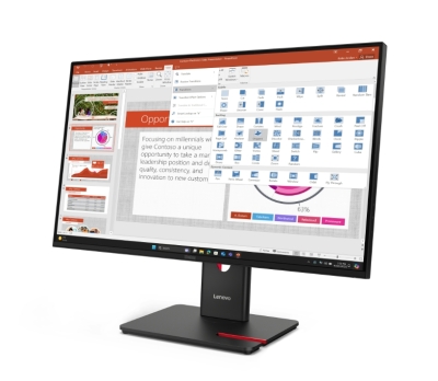 Монитор Lenovo ThinkVision T27-40, 27", Full HD (1920x1080) IPS, 120Hz, 4ms, Черен - 64A5MAT6EU gallery image 2
