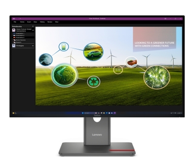 Монитор Lenovo ThinkVision P27q-40, 27", QHD (2560 x 1440), IPS, 120 Hz, 4 ms, Черен - 64A7GAT6EU