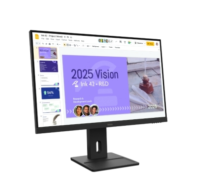 Монитор Lenovo ThinkVision E27Q-40, 27", QHD (2560x1440) IPS, 100Hz, 4ms, Черен - 64BDGAT4EU gallery image 2