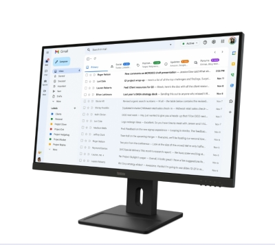 Монитор Lenovo ThinkVision E27-40, 27", Full HD (1920x1080) IPS, 100Hz, 4ms, Черен - 64BCMAT4EU gallery image 3