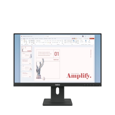 Монитор Lenovo ThinkVision E24-40, 23.8", Full HD (1920x1080) IPS, 100Hz, 4ms, Черен - 64BAMAT1EU