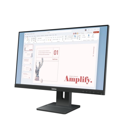 Монитор Lenovo ThinkVision E24-40, 23.8", Full HD (1920x1080) IPS, 100Hz, 4ms, Черен - 64BAMAT1EU gallery image 3