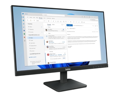 Монитор Lenovo ThinkVision S24-4e, 23.8", Full HD (1920x1080) IPS, 100Hz, 4ms, Черен - 64B5KAT1EU gallery image 3
