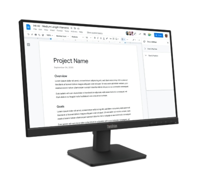 Монитор Lenovo ThinkVision S22-4e, 21.5", Full HD (1920x1080) IPS, 100Hz, 4ms, Черен - 64CBKAT6EU gallery image 3