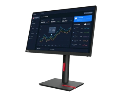 Монитор Lenovo ThinkVision T22i-30, 21.5", Full HD (1920x1080) IPS, 60Hz, 4ms, Черен - 63B0MAT6EU