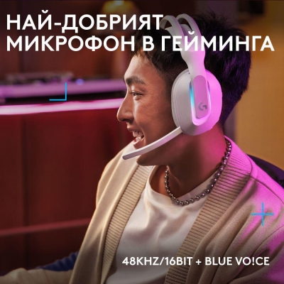 Геймърски слушалки Logitech G522 Lightspeed, Бели - 981-001550 gallery image 4