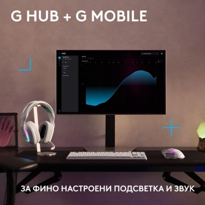 Геймърски слушалки Logitech G522 Lightspeed, Бели - 981-001550 gallery image 8