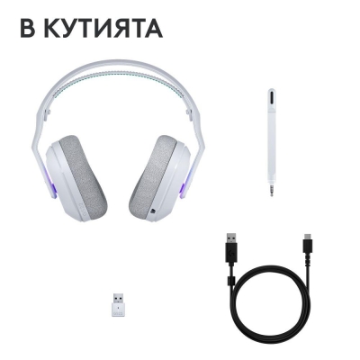 Геймърски слушалки Logitech G522 Lightspeed, Бели - 981-001550 gallery image 9