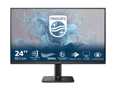 Монитор Philips 24E2N1110, 23.8", Full HD (1920 x 1080), IPS, 120 Hz, 4 ms, Черен - 24E2N1110/00
