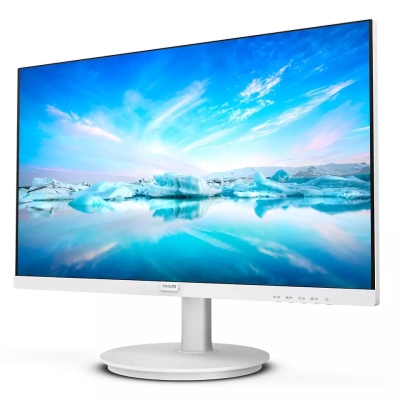 Монитор Philips 241V8AW, 23.8", Full HD (1920 x 1080), IPS, 75 Hz, 4 ms, Бял - 241V8AW/00 gallery image 2