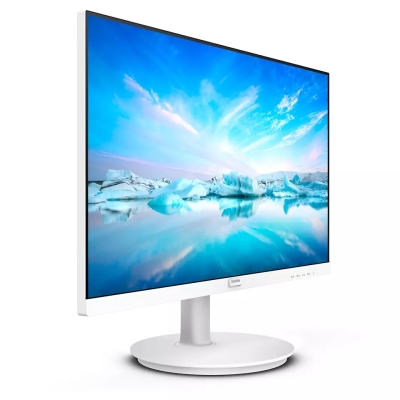 Монитор Philips 241V8AW, 23.8", Full HD (1920 x 1080), IPS, 75 Hz, 4 ms, Бял - 241V8AW/00 gallery image 4