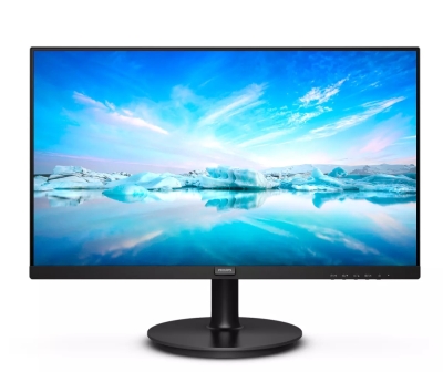 Монитор Philips 221V8, 21.5", Full HD (1920 x 1080), VA, 75 Hz, 4 ms, Черен - 221V8/00