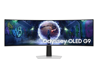 Монитор Samsung Odyssey G9 LS49CG934, 49", DQHD (5120 x 1440), OLED, 240 Hz, 0.03 ms, Сребрист - LS49DG934SUXEN gallery image 1