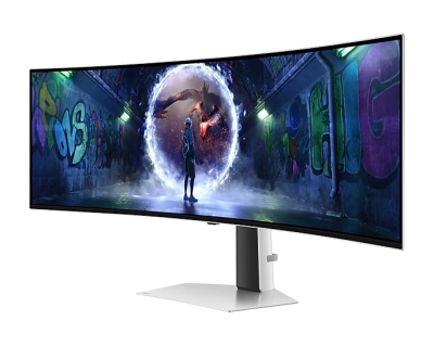 Монитор Samsung Odyssey G9 LS49CG934, 49", DQHD (5120 x 1440), OLED, 240 Hz, 0.03 ms, Сребрист - LS49DG934SUXEN gallery image 2