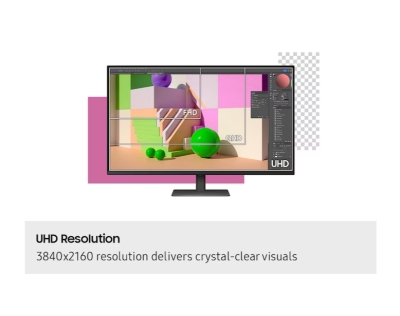 Монитор Samsung 37D700, 37", 4K UHD (3840 x 2160), VA, 60 Hz, 5 ms, Черен - LS37D700EAUXEN gallery image 6