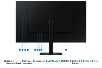 Монитор Samsung 32D800, 32", 4K UHD (3840 x 2160), VA, 60 Hz, 5 ms, Черен - LS32D800UAUXEN gallery image 9