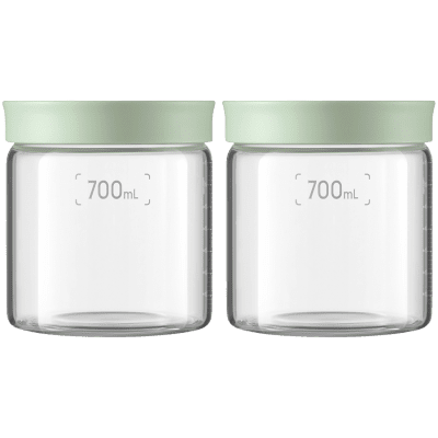Буркани за съхранение Buydeem CS1014, 700 ml, 2 броя, Зелени - CS1014-CG